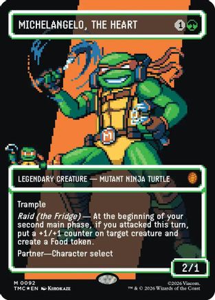 Michelangelo, the Heart (0093) (Borderless) [Teenage Mutant Ninja Turtles Commander]-1