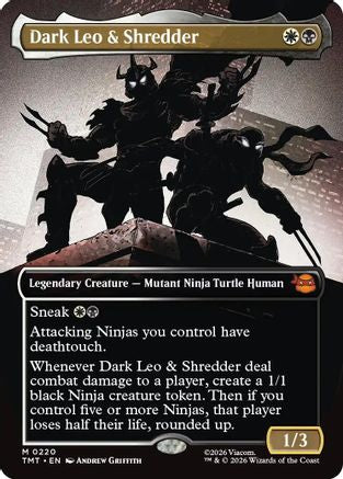 Dark Leo & Shredder (Borderless) (TMT-220) - Teenage Mutant Ninja Turtles Foil-1