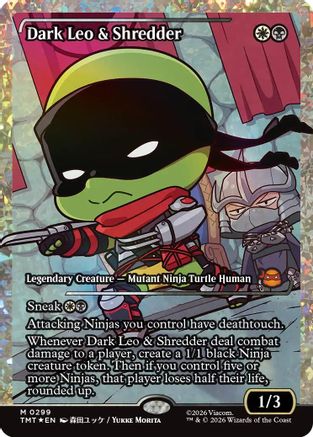 Dark Leo & Shredder (Showcase) (Fracture Foil) (TMT-299) - Teenage Mutant Ninja Turtles Foil-1