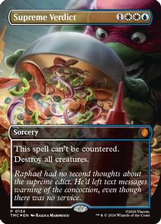 Supreme Verdict (Borderless) (TMC-134) - Commander: Teenage Mutant Ninja Turtles Foil-1