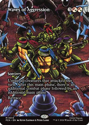 Waves of Aggression (Borderless) (PZA-013) - Teenage Mutant Ninja Turtles Eternal-Legal-1