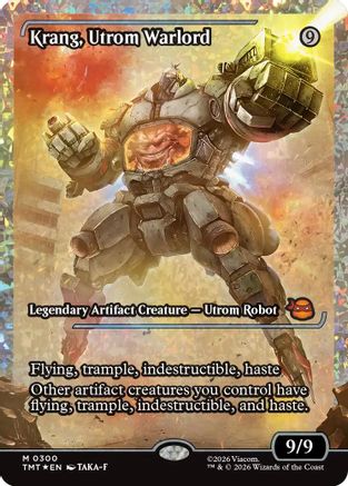 Krang, Utrom Warlord (Showcase) (Fracture Foil) (TMT-300) - Teenage Mutant Ninja Turtles Foil-1