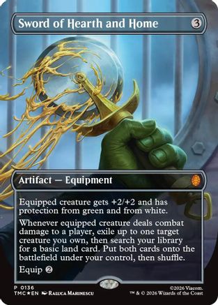Sword of Hearth and Home (Borderless) (TMC-136) - Commander: Teenage Mutant Ninja Turtles Foil-1
