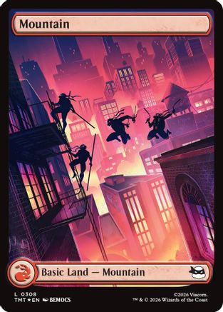 Mountain (0308) (Surge Foil) (TMT-308) - Teenage Mutant Ninja Turtles Foil-1