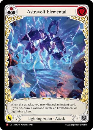 Astravolt Elemental (Red) (Extended Art) [PEN241] (Compendium of Rathe)  Rainbow Foil-1