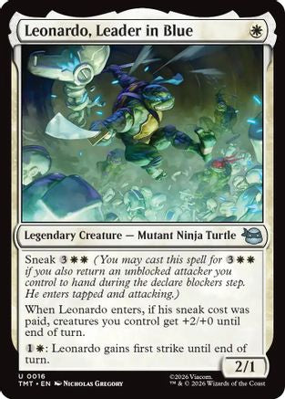 Leonardo, Leader in Blue (TMT-016) - Teenage Mutant Ninja Turtles Foil-1