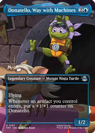 Donatello, Way with Machines (Borderless) (TMT-197) - Teenage Mutant Ninja Turtles Foil-1