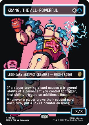 Krang, the All-Powerful (Borderless) (Surge Foil) (TMC-086) - Commander: Teenage Mutant Ninja Turtles Foil-1