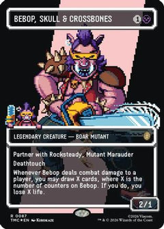 Bebop, Skull & Crossbones (Borderless) (Surge Foil) (TMC-087) - Commander: Teenage Mutant Ninja Turtles Foil-1