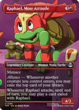 Raphael, Most Attitude (Borderless) (TMT-199) - Teenage Mutant Ninja Turtles Foil-1