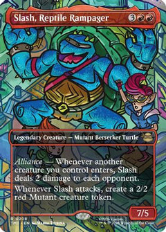 Slash, Reptile Rampager (Borderless) (TMT-208) - Teenage Mutant Ninja Turtles Foil-1