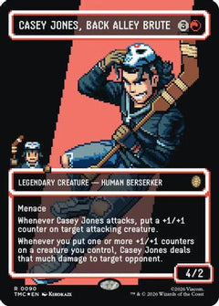 Casey Jones, Back Alley Brute (Borderless) (Surge Foil) (TMC-090) - Commander: Teenage Mutant Ninja Turtles Foil-1