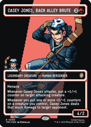 Casey Jones, Back Alley Brute (Borderless) (Surge Foil) (TMC-090) - Commander: Teenage Mutant Ninja Turtles Foil-1