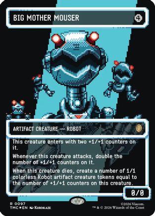 Big Mother Mouser (Borderless) (Surge Foil) (TMC-097) - Commander: Teenage Mutant Ninja Turtles Foil-1