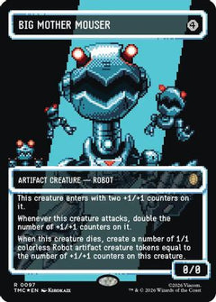 Big Mother Mouser (Borderless) (Surge Foil) (TMC-097) - Commander: Teenage Mutant Ninja Turtles Foil-1