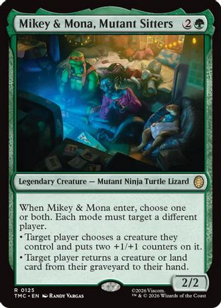 Mikey & Mona, Mutant Sitters (TMC-125) - Commander: Teenage Mutant Ninja Turtles-1