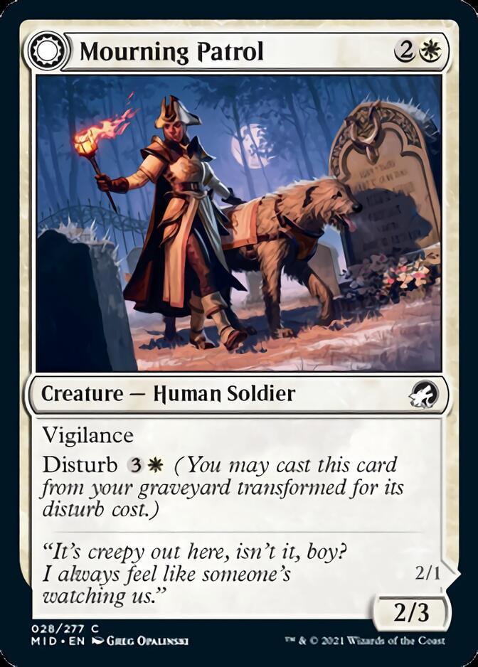 Mourning Patrol // Morning Apparition [Innistrad: Midnight Hunt]-1