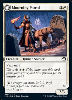 Mourning Patrol // Morning Apparition [Innistrad: Midnight Hunt]-1