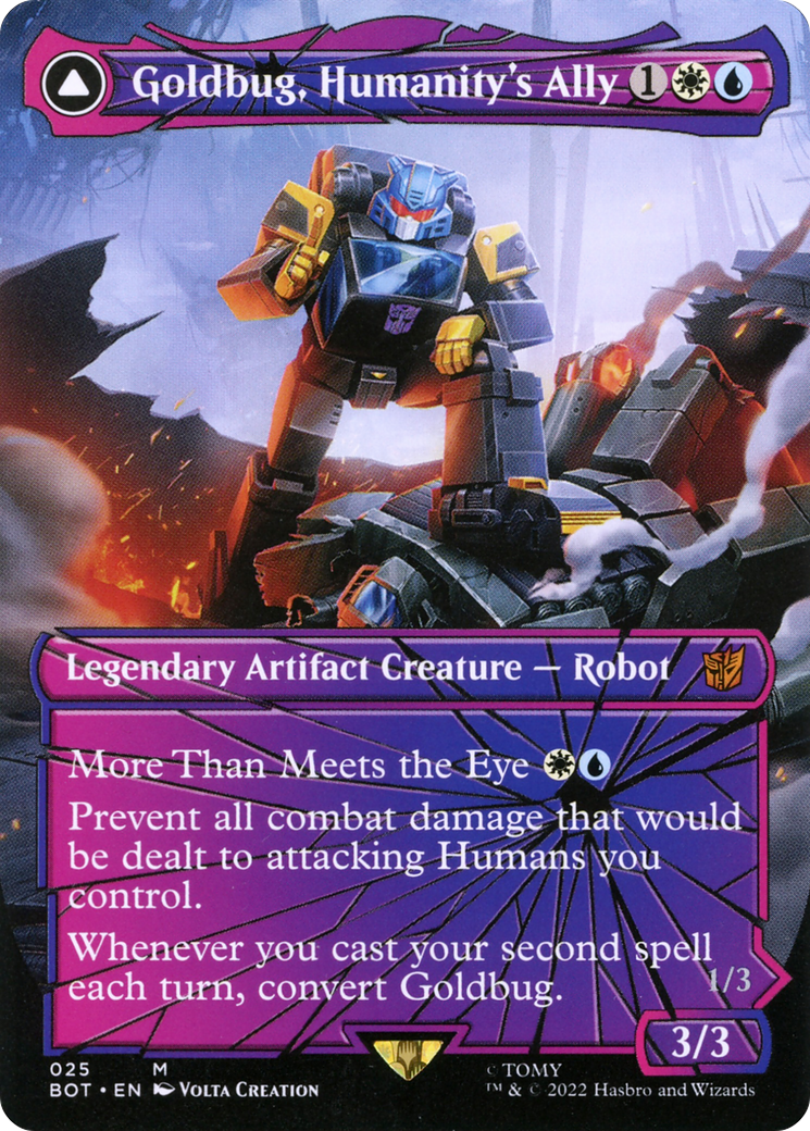 Goldbug, Humanity's Ally // Goldbug, Scrappy Scout (Shattered Glass) [Transformers]-3
