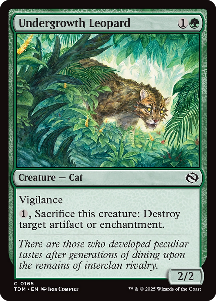 Undergrowth Leopard (TDM-165) - Tarkir: Dragonstorm Foil-1