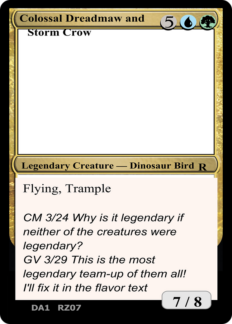 Colossal Dreadmaw and Storm Crow (UNK-RZ07A) - Unknown Event-1