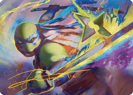 Leonardo's Technique Art Card (Gold-Stamped Signature) [Teenage Mutant Ninja Turtles Art Series]-1