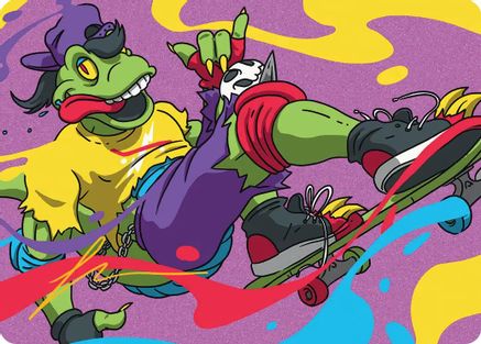 Mondo Gecko Art Card (Gold-Stamped Signature) [Teenage Mutant Ninja Turtles Art Series]-1