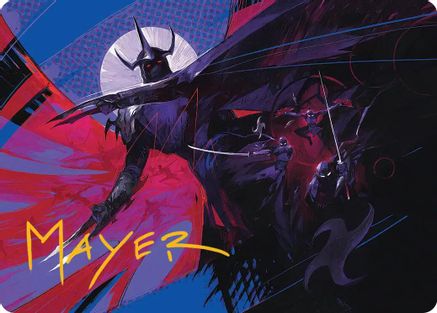 Shredder's Technique Art Card (Gold-Stamped Signature) [Teenage Mutant Ninja Turtles Art Series]-1
