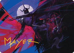 Shredder's Technique Art Card (Gold-Stamped Signature) [Teenage Mutant Ninja Turtles Art Series]-1