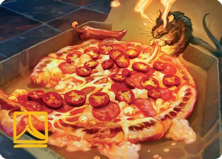 Spicy Oatmeal Pizza Art Card (Gold-Stamped Signature) [Teenage Mutant Ninja Turtles Art Series]-1