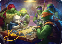 Lessons from Life Art Card (Gold-Stamped Signature) (ASTMT-014) - Art Series: Teenage Mutant Ninja Turtles-1