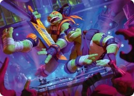 Mikey & Don, Party Planners Art Card (ASTMT-015) - Art Series: Teenage Mutant Ninja Turtles-1