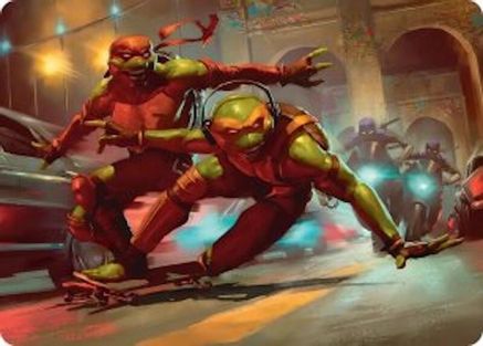Raph & Mikey, Troublemakers Art Card [Teenage Mutant Ninja Turtles Art Series]-1