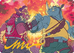 Bebop & Rocksteady Art Card (Gold-Stamped Signature) [Teenage Mutant Ninja Turtles Art Series]-1