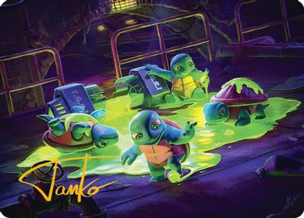The Ooze Art Card (Gold-Stamped Signature) (ASTMT-018) - Art Series: Teenage Mutant Ninja Turtles-1