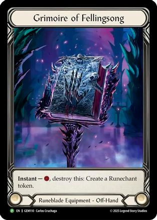 Grimoire of Fellingsong [GEM110] (GEM Pack 4)  Cold Foil-1