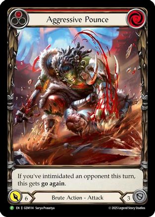 Aggressive Pounce (Red) [GEM114] (GEM Pack 4)-1