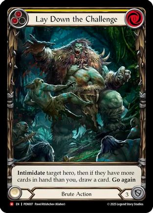 Lay Down The Challenge (Yellow) (Extended Art) (PEN007) - Compendium of Rathe Rainbow Foil-1