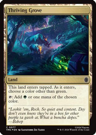 Thriving Grove (Surge Foil) (TMC-077) - Commander: Teenage Mutant Ninja Turtles Foil-1