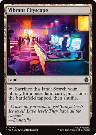 Vibrant Cityscape (Surge Foil) (TMC-082) - Commander: Teenage Mutant Ninja Turtles Foil-1