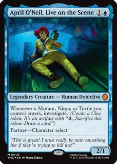 April O'Neil, Live on the Scene (Surge Foil) (TMC-009) - Commander: Teenage Mutant Ninja Turtles Foil-1