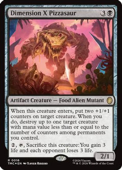 Dimension X Pizzasaur (Surge Foil) (TMC-016) - Commander: Teenage Mutant Ninja Turtles Foil-1