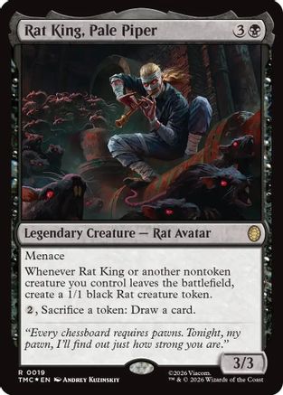 Rat King, Pale Piper (Surge Foil) (TMC-019) - Commander: Teenage Mutant Ninja Turtles Foil-1