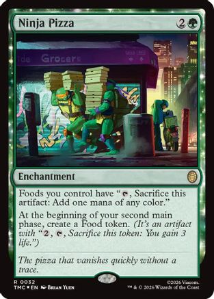 Ninja Pizza (Surge Foil) (TMC-032) - Commander: Teenage Mutant Ninja Turtles Foil-1