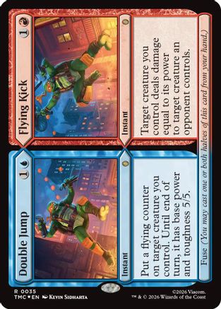 Double Jump // Flying Kick (Surge Foil) (TMC-035) - Commander: Teenage Mutant Ninja Turtles Foil-1