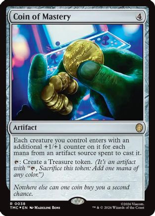 Coin of Mastery (Surge Foil) (TMC-038) - Commander: Teenage Mutant Ninja Turtles Foil-1