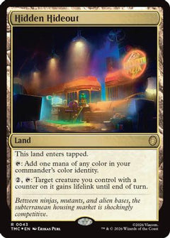 Hidden Hideout (Surge Foil) (TMC-043) - Commander: Teenage Mutant Ninja Turtles Foil-1