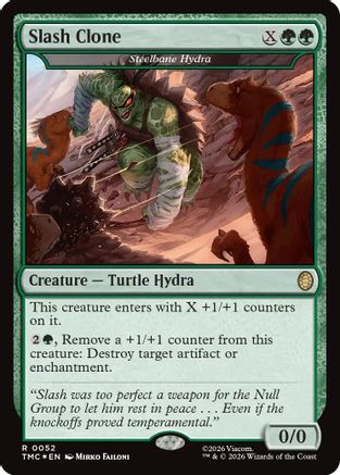 Slash Clone - Steelbane Hydra (Surge Foil) (TMC-052) - Commander: Teenage Mutant Ninja Turtles Foil-1