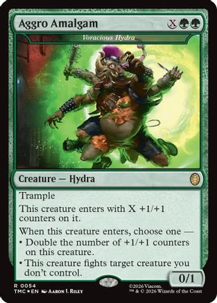 Aggro Amalgam - Voracious Hydra (Surge Foil) (TMC-054) - Commander: Teenage Mutant Ninja Turtles Foil-1