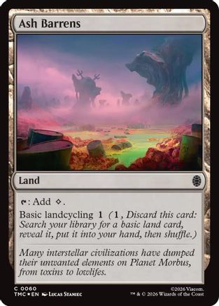 Ash Barrens (Surge Foil) (TMC-060) - Commander: Teenage Mutant Ninja Turtles Foil-1